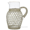 Clear Glass Pitcher Set mit Griff